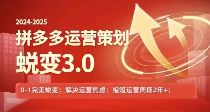 2024-2025拼多多运营策略蜕变3.0，0~1完美蜕变，解决信息焦虑-氚客吧