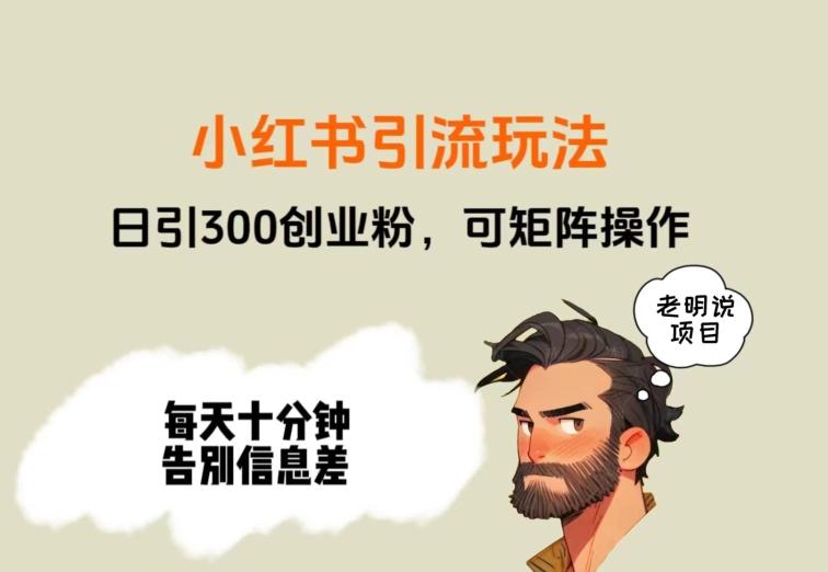 靠小红书视频日印300粉，两分钟一个视频轻松矩阵-氚客吧