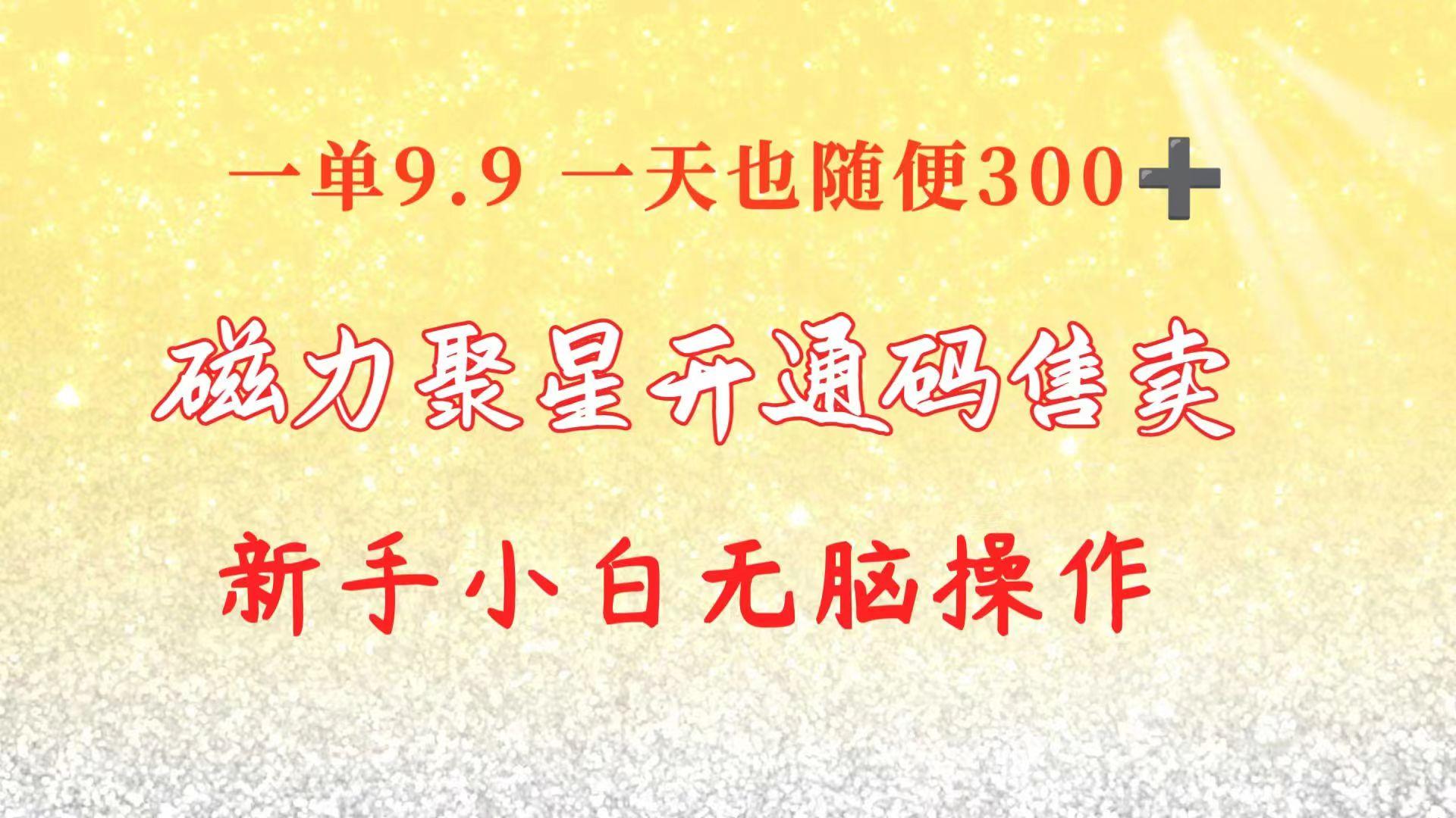快手磁力聚星码信息差 售卖  一单卖9.9  一天也轻松300+ 新手小白无脑操作-氚客吧