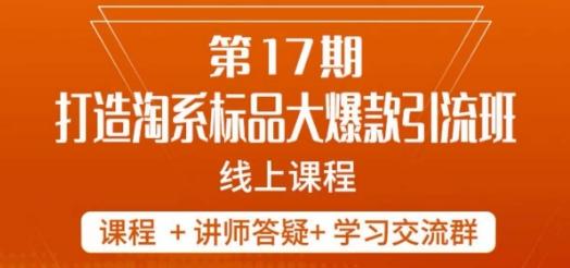 南掌柜-第17期打造淘系标品大爆款，5天线上课-氚客吧