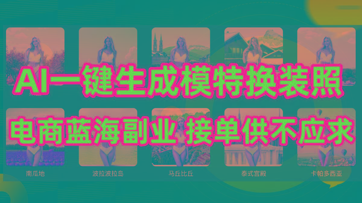 (9616期)AI制作一键生成模特换装照，电商蓝海副业供不应求-氚客吧