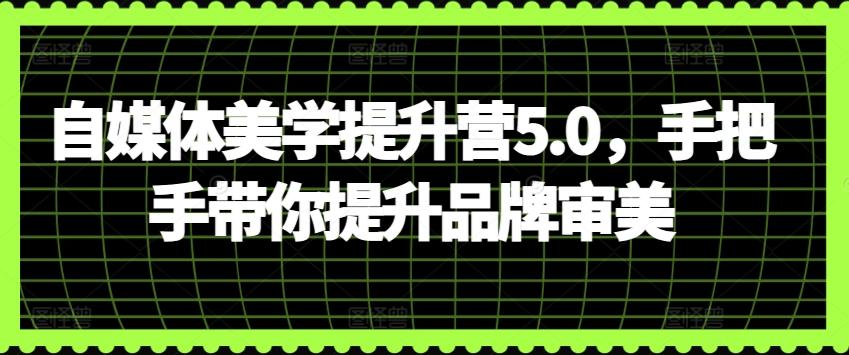 自媒体美学提升营5.0，手把手带你提升品牌审美-氚客吧