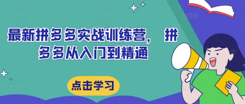 最新拼多多实战训练营， 拼多多从入门到精通-氚客吧