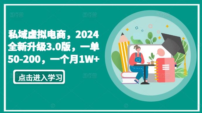 私域虚拟电商，2024全新升级3.0版，一单50-200，一个月1W+【揭秘】-氚客吧