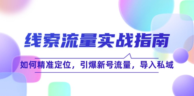 线 索 流 量-实战指南：如何精准定位，引爆新号流量，导入私域-氚客吧