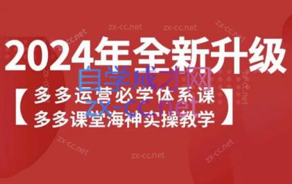 海神老师·拼多多运营必学体系课-氚客吧