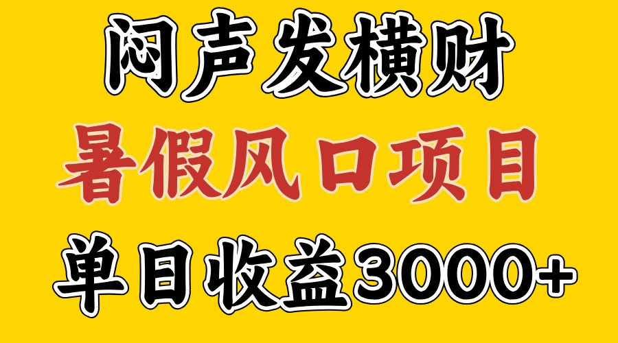 30天赚了7.5W 暑假风口项目，比较好学，2天左右上手-氚客吧