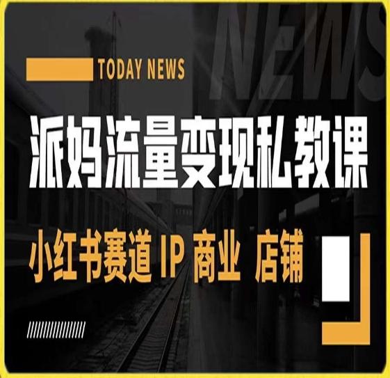 派妈流量变现私教课，小红书赛道IP  商业  店铺 -氚客吧