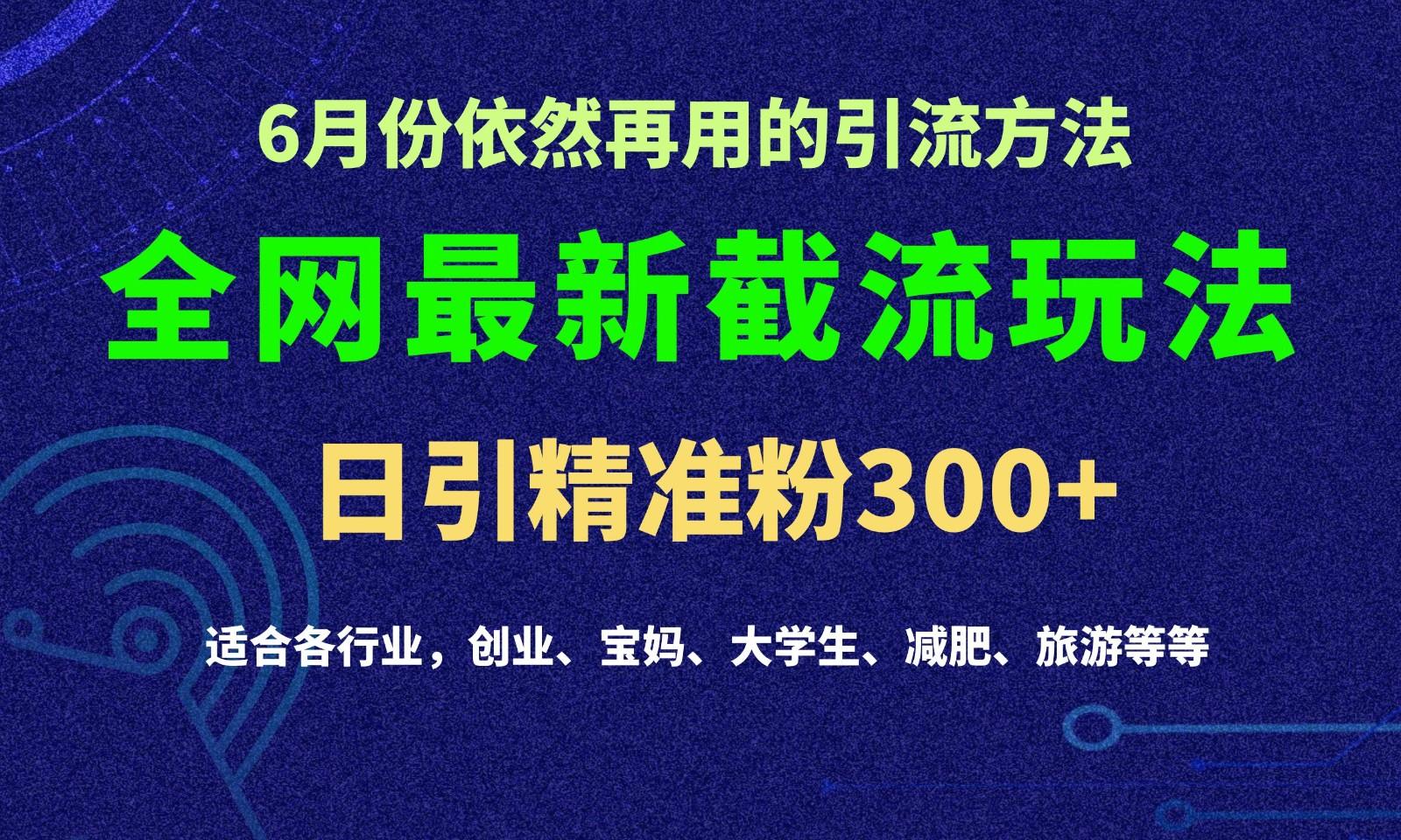 2024全网最新截留玩法，每日引流突破300+-氚客吧