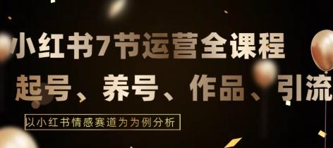 7节小红书运营实战全教程，结合最新情感赛道，打通小红书运营全流程【揭秘】-氚客吧