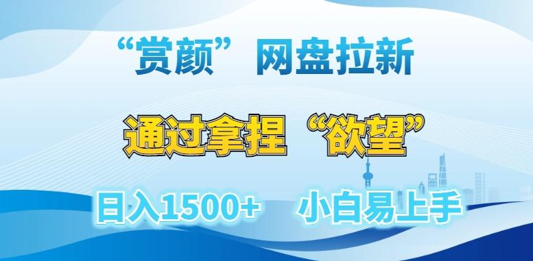 “赏颜”网盘拉新赛道，通过拿捏“欲望”日入1500+，小白易上手【揭秘】-氚客吧