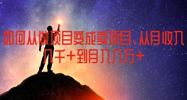 如何从做项目变成卖项目，从月收入几千到月入几万【揭秘】-氚客吧