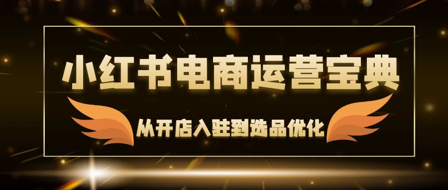 小红书电商运营宝典：从开店入驻到选品优化，一站式解决你的电商难题-氚客吧