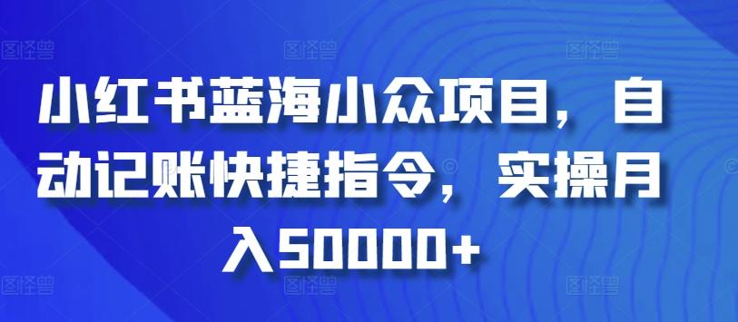 小红书蓝海小众项目，自动记账快捷指令，实操月入50000+【揭秘】-氚客吧