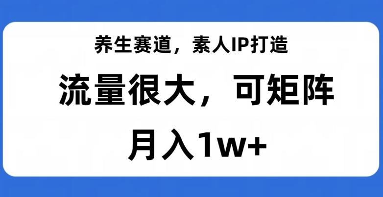 养生赛道，素人IP打造，流量很大，可矩阵，月入1w+【揭秘】-氚客吧