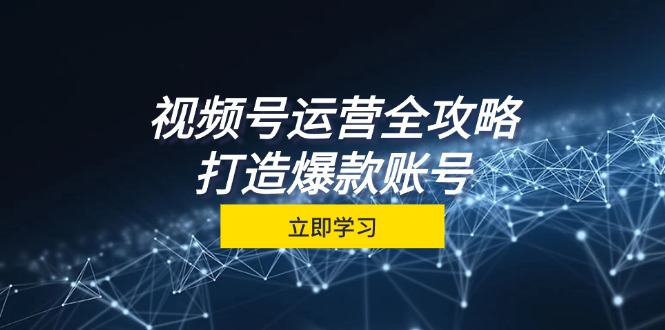 视频号运营全攻略，从定位到成交一站式学习，视频号核心秘诀，打造爆款…-氚客吧