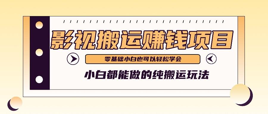 手把手教你操作影视搬运项目，小白都能做零基础也能赚钱-氚客吧