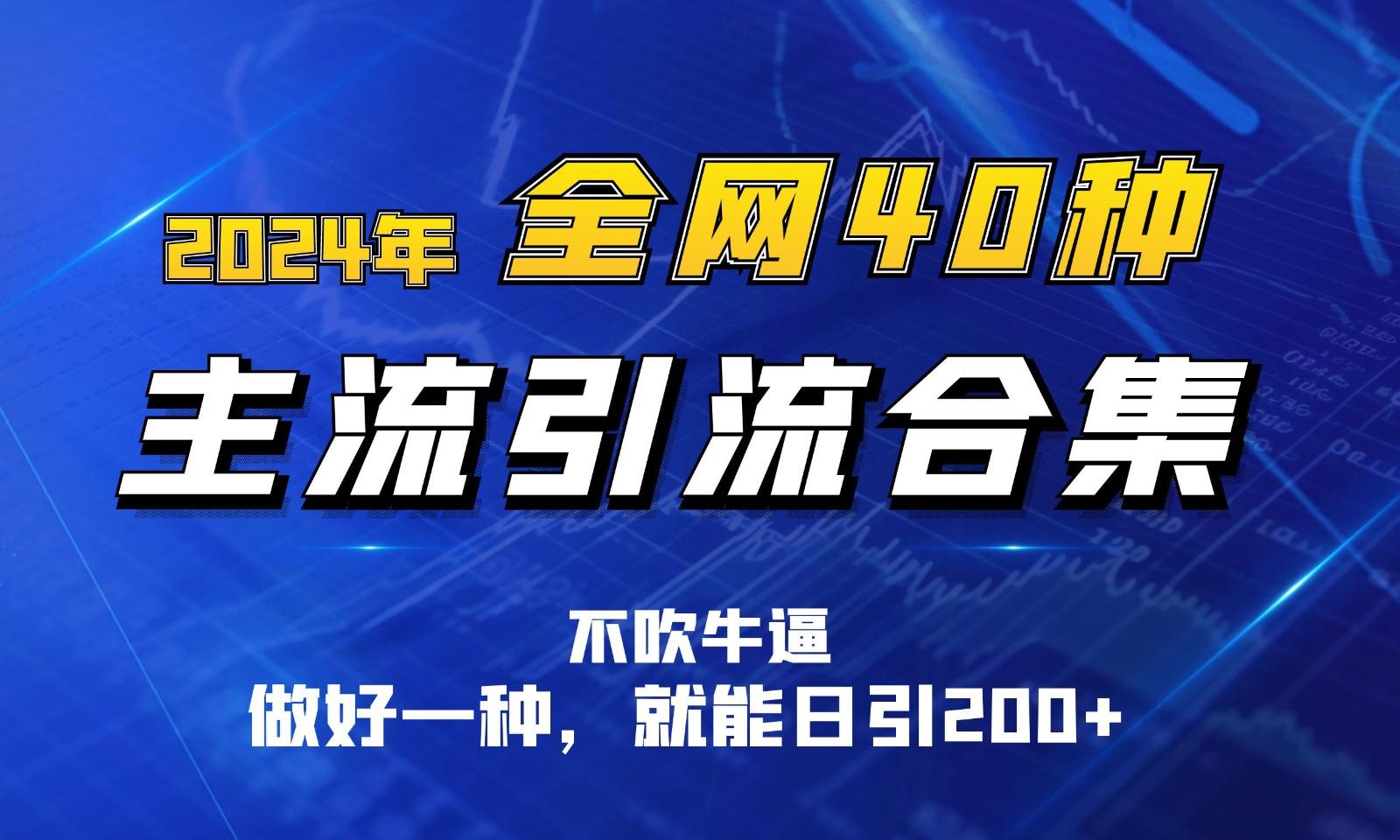 2024年全网40种暴力引流合计，做好一样就能日引100+-氚客吧