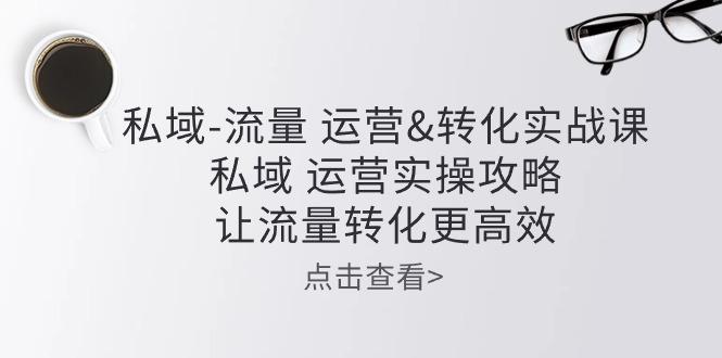 私域-流量 运营&转化实操课：私域 运营实操攻略 让流量转化更高效-氚客吧