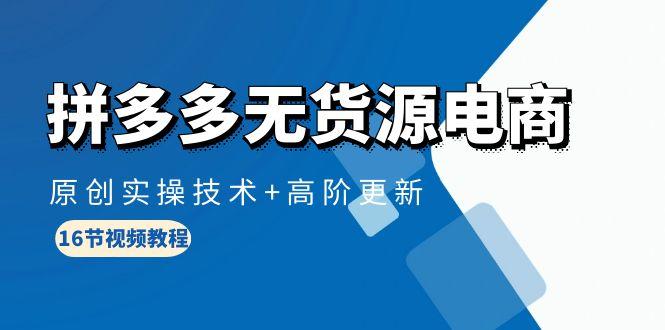 (10015期)拼多多无货源电商，原创实操技术+高阶更新(16节视频教程)-氚客吧
