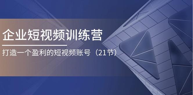 企业短视频训练营：打造一个盈利的短视频账号(21节-氚客吧