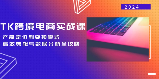 TK跨境电商实战课：产品定位到变现模式，高效剪辑与数据分析全攻略-氚客吧
