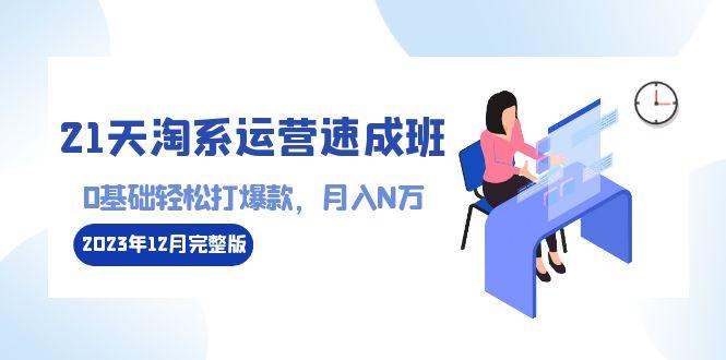 21天淘系运营-速成班2023年12月完整版：0基础轻松打爆款，月入N万-110节课-氚客吧