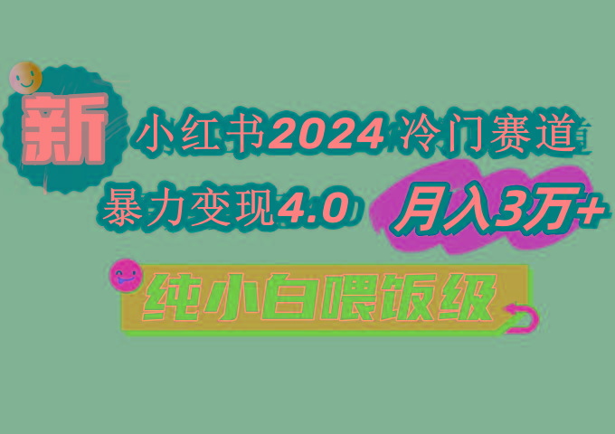 小红书2024冷门赛道 月入3万+ 暴力变现4.0 纯小白喂饭级-氚客吧