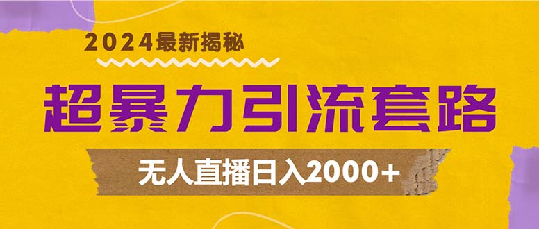 超暴力引流套路，无人直播日入2000+-氚客吧