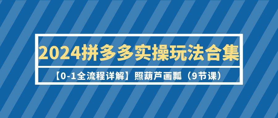 (9559期)2024拼多多实操玩法合集【0-1全流程详解】照葫芦画瓢(9节课)-氚客吧