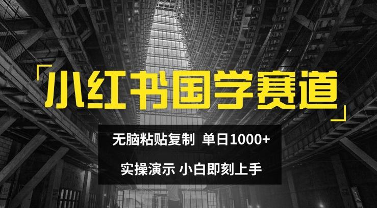 小红书国学赛道，无脑粘贴复制，单日1K，实操演示，小白即刻上手【揭秘】-氚客吧