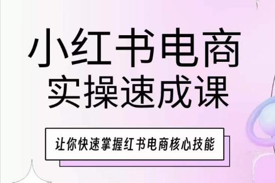 小红书电商实操速成课，让你快速掌握红书电商核心技能-氚客吧
