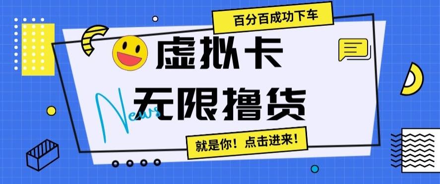 虚拟卡无限撸货，百分百成功下车【仅揭秘】-氚客吧