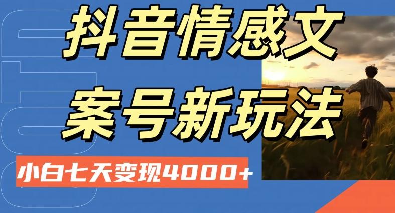抖音情感文案小白七天变现4000+详细课程-氚客吧