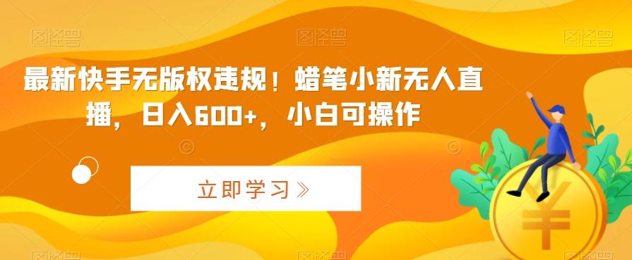 最新快手无版权违规！蜡笔小新无人直播，日入600+，小白可操作【揭秘】-氚客吧