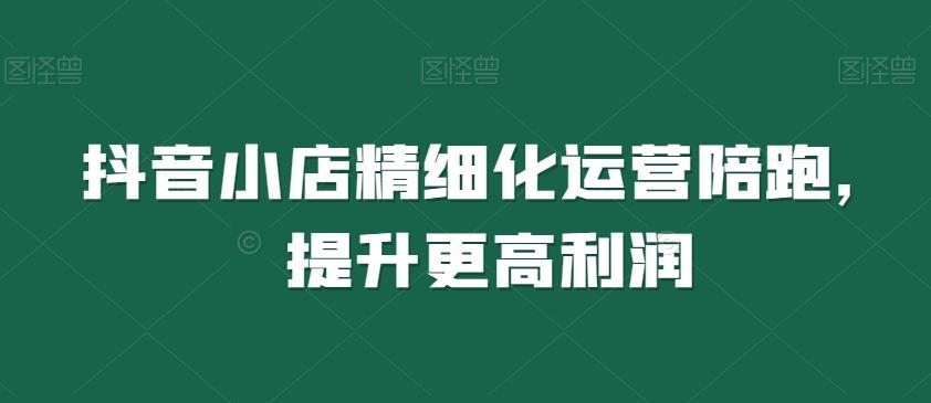 抖音小店精细化运营陪跑，提升更高利润-氚客吧