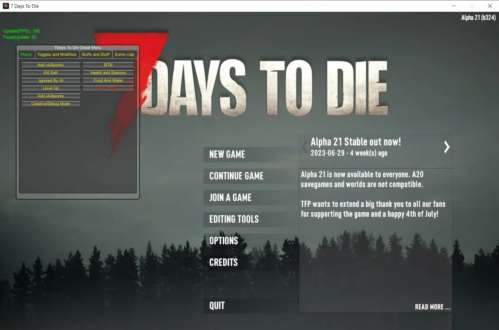 7 Days to Die 七日杀多功能修改器 v1.1.3.105 免费版-氚客吧