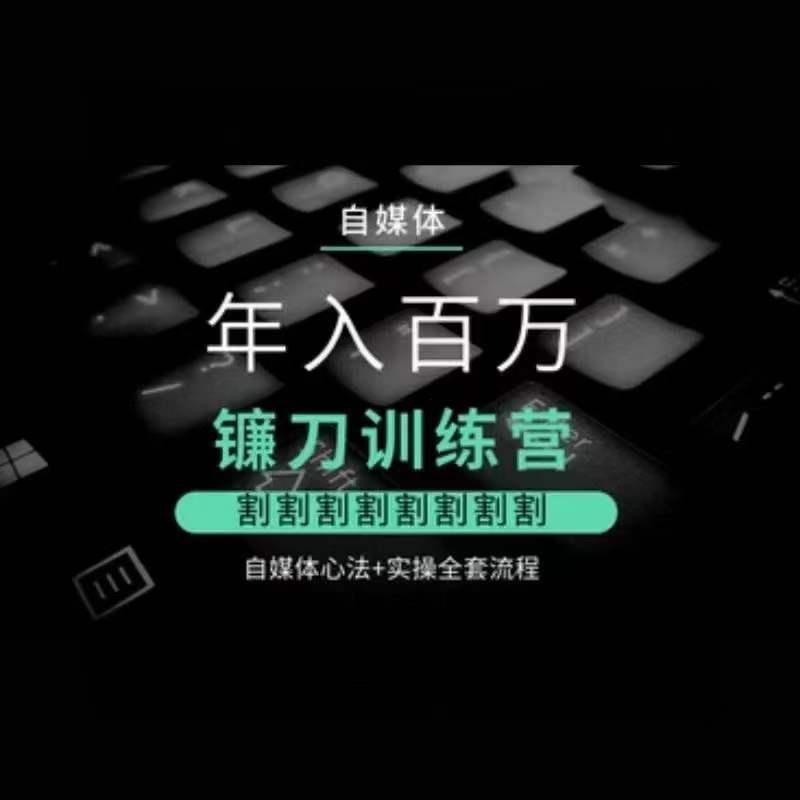 自媒体年入百万镰刀训练营，割割割割割割割割，自媒体心法+实操全套流程-氚客吧