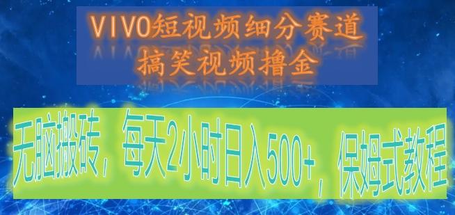 VIVO短视频细分赛道，搞笑视频撸金，无脑搬砖，每天2小时日入500+，保姆式教程-氚客吧