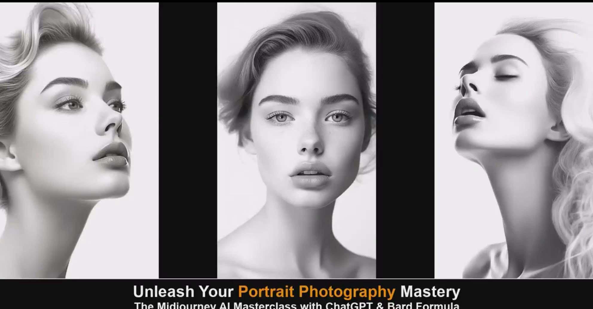 图片[1]-(9312期)Midjourney v5 ChatGPT 和 Bard AI人工智能人像摄影大师班-15节-中英字幕-氚客吧