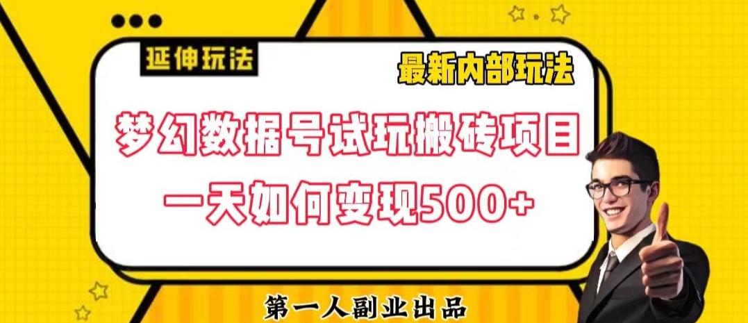 数据号回归玩法游戏试玩搬砖项目再创日入500+【揭秘】-氚客吧