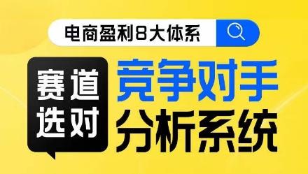 电商盈利8大体系·赛道选对，​竞争对手分析系统线上课-氚客吧
